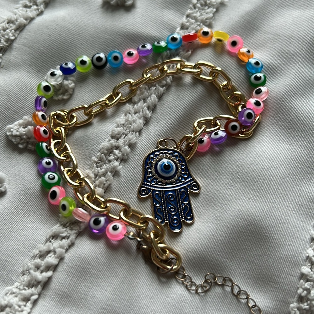 Evil eye /Hamsa necklace